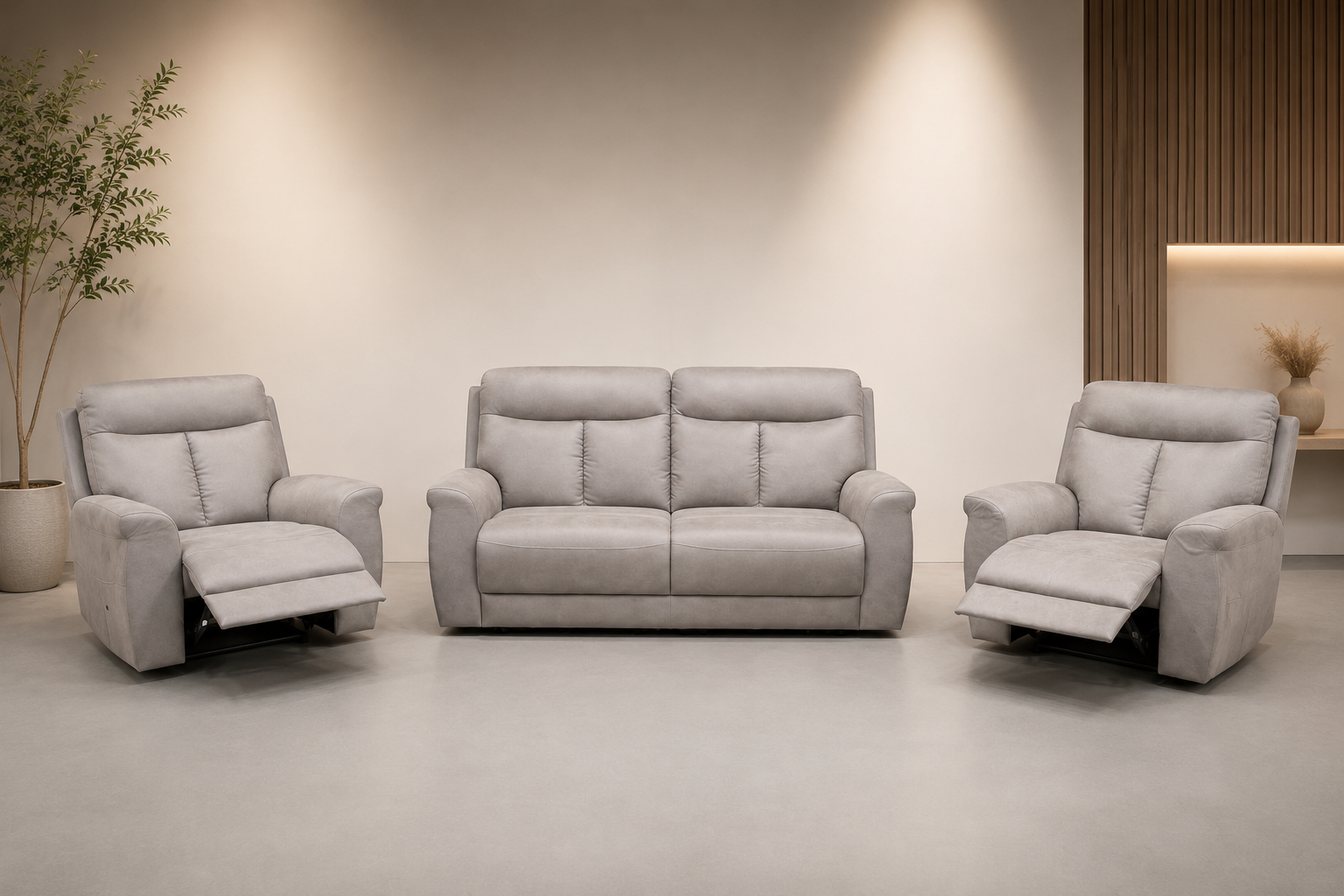 Aston 2.5 Seater + 2 x Powered Recliner Chairs