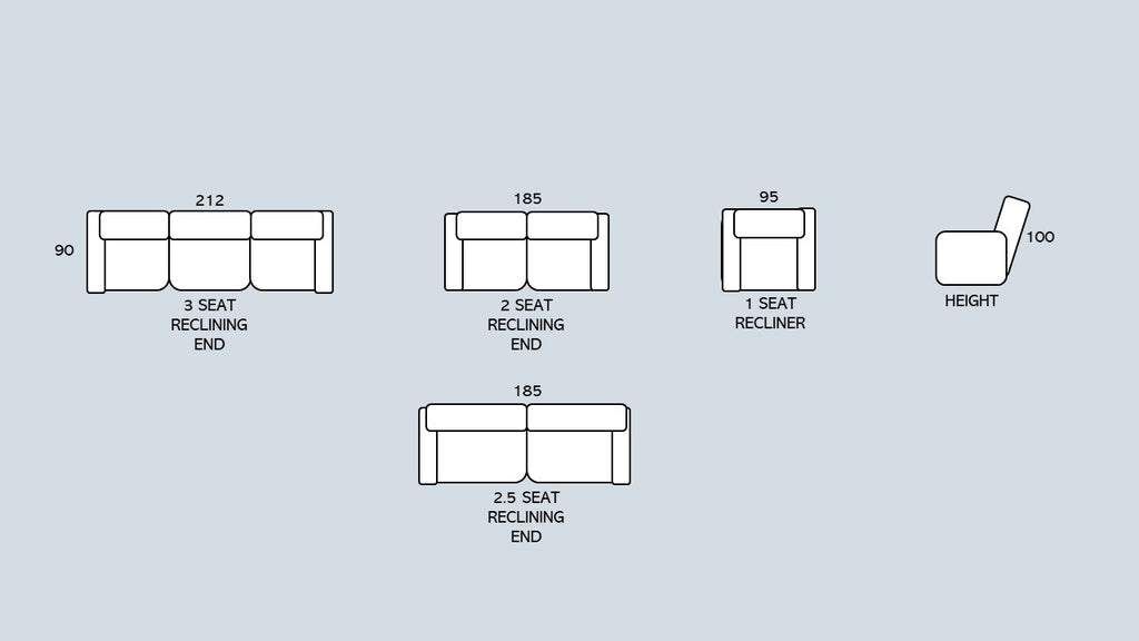 MASON 3 SEATER RECLINING POWERED image 9
