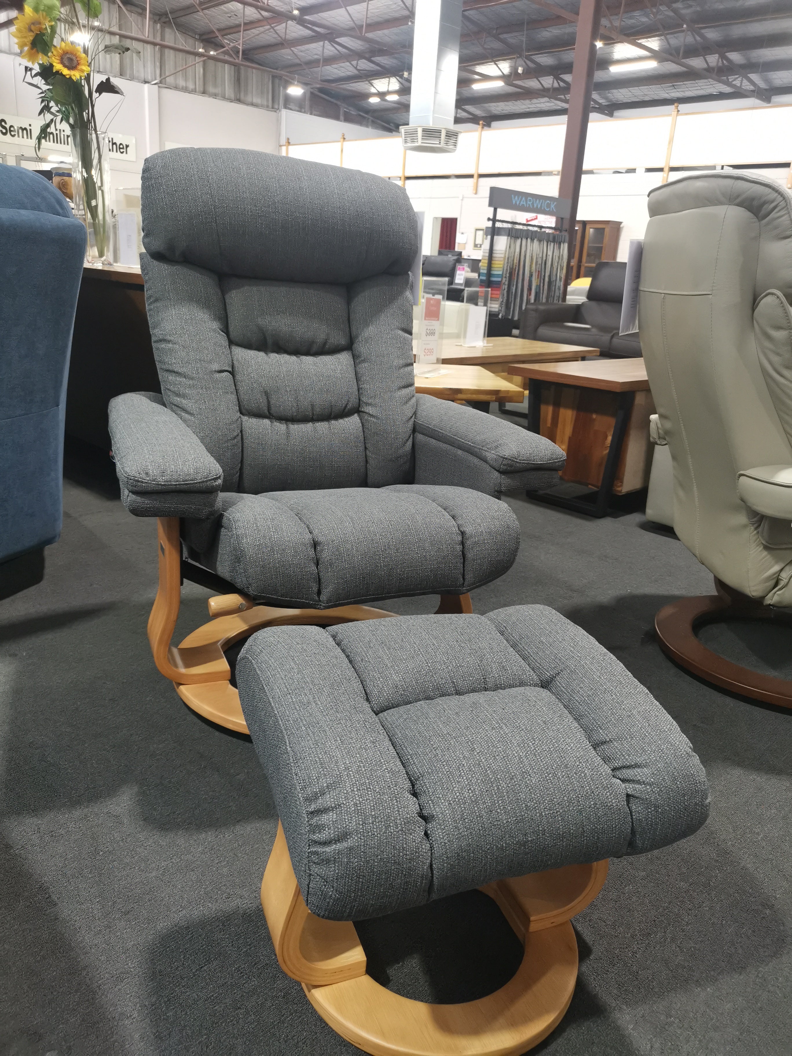 MARINO TV CHAIR & FOOTSTOOL image 0