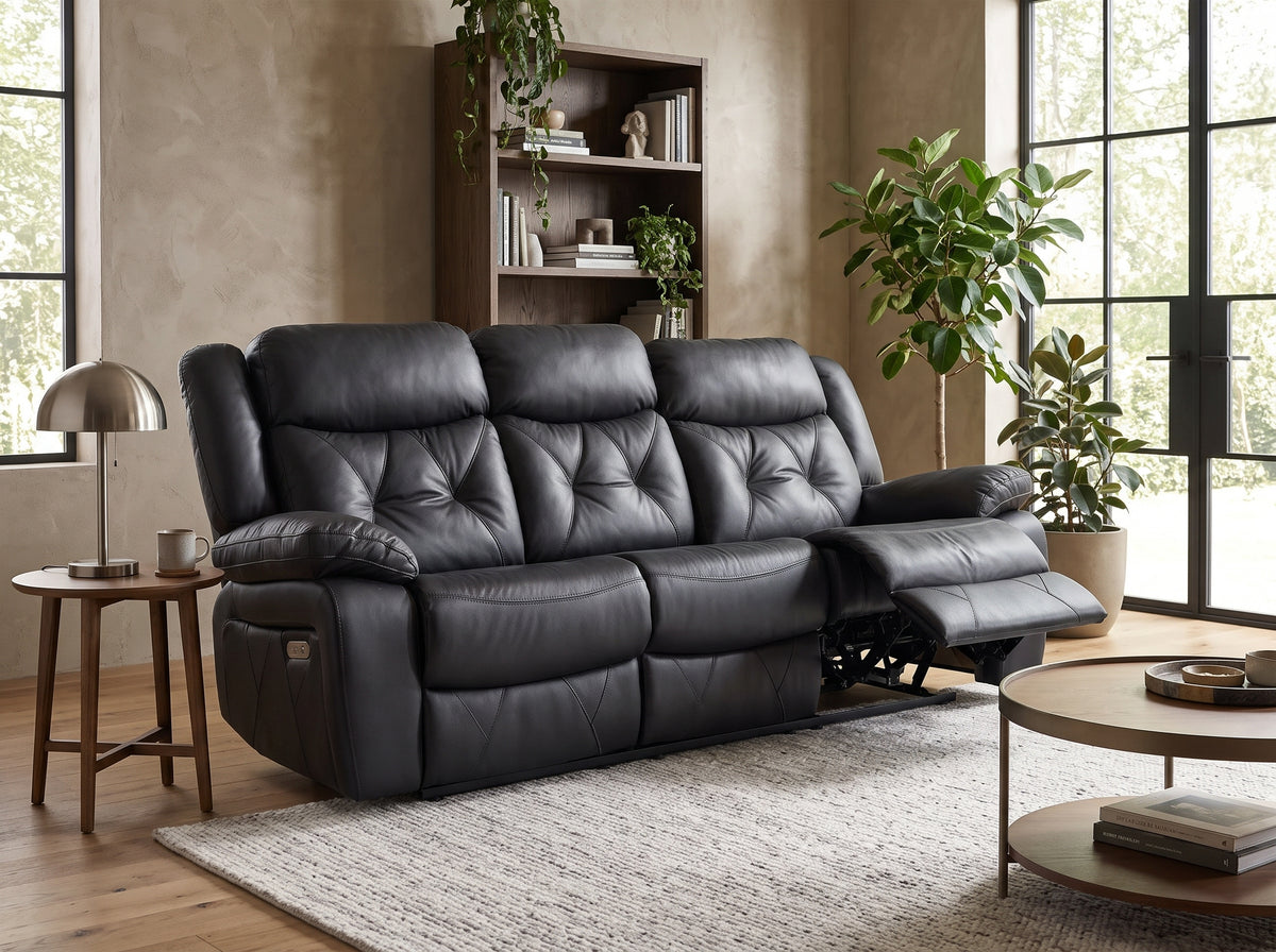 ASHLEY 3 SEATER WITH RECLINING ENDS