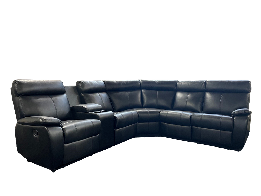 AVALON LEATHER MANUAL RECLINING CORNER MODULAR image 1