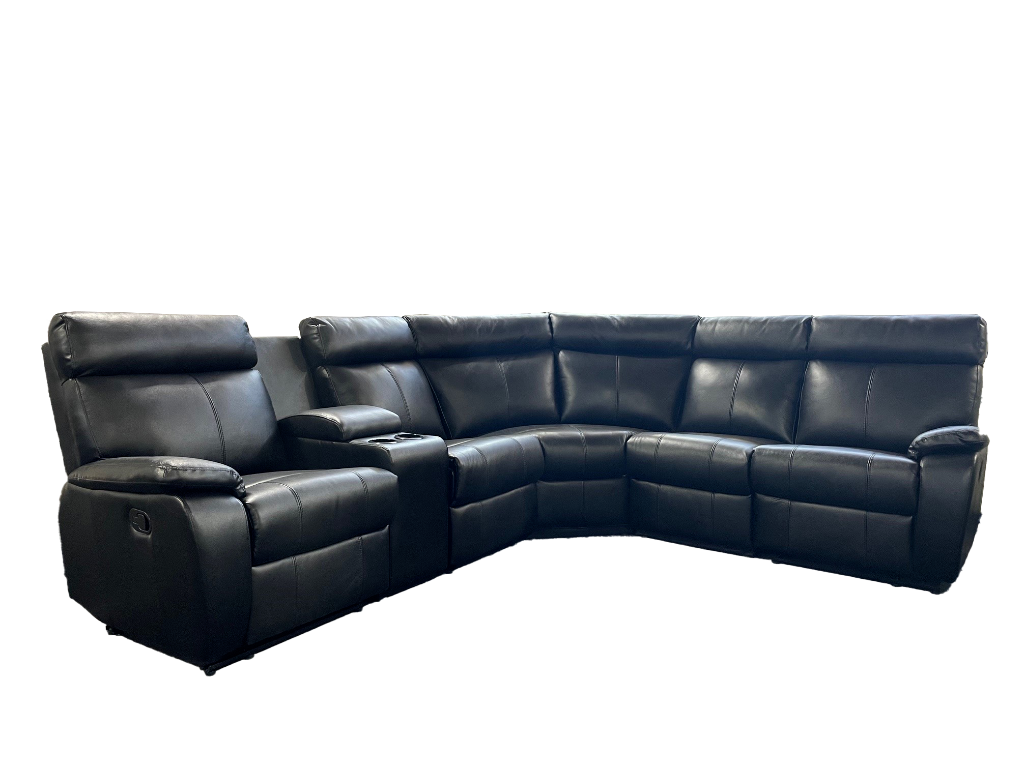 AVALON LEATHER MANUAL RECLINING CORNER MODULAR image 1