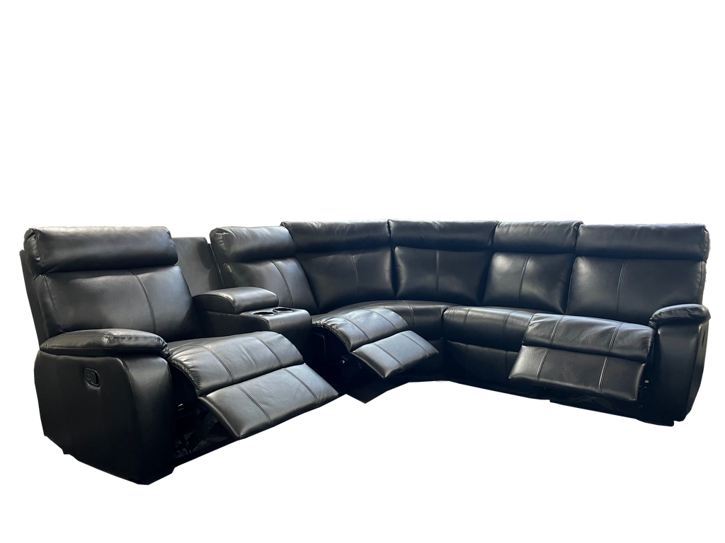 AVALON LEATHER MANUAL RECLINING CORNER MODULAR image 0