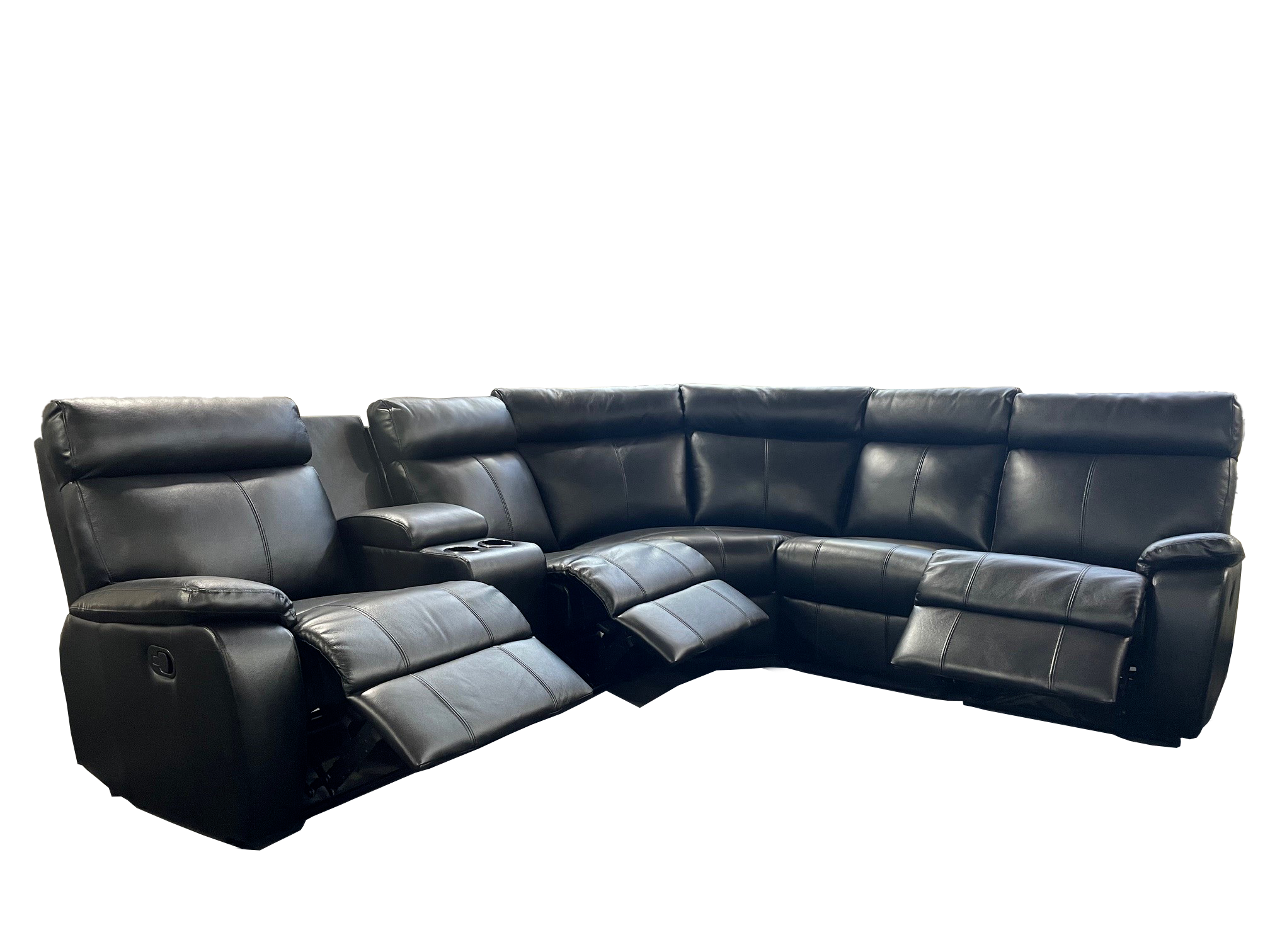 AVALON LEATHER MANUAL RECLINING CORNER MODULAR image 0